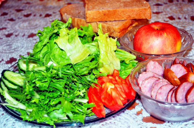 Breakfast - Caesar Salad preparation steps