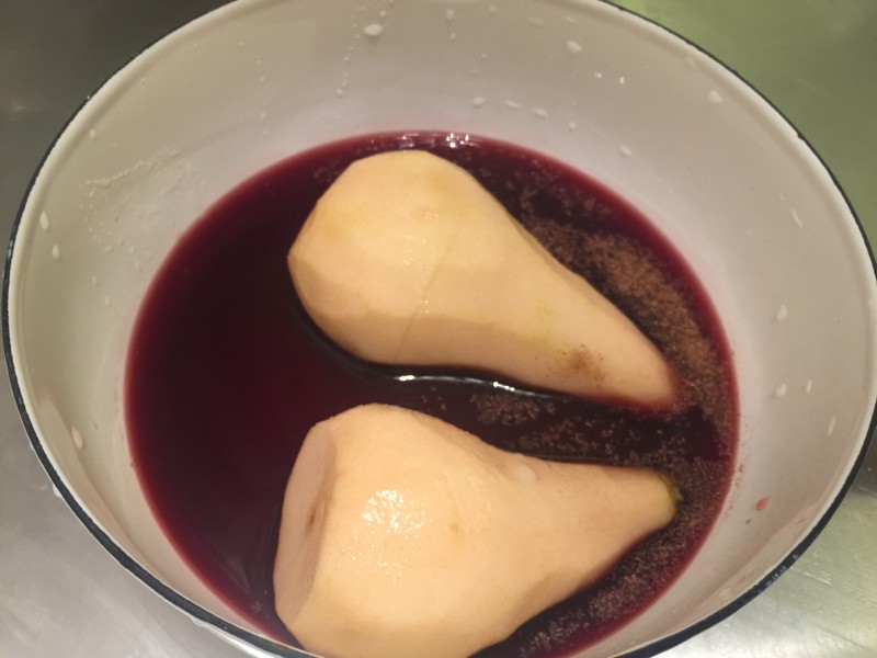 FLUFF French Red Wine Poached Pear Tart Cooking Steps