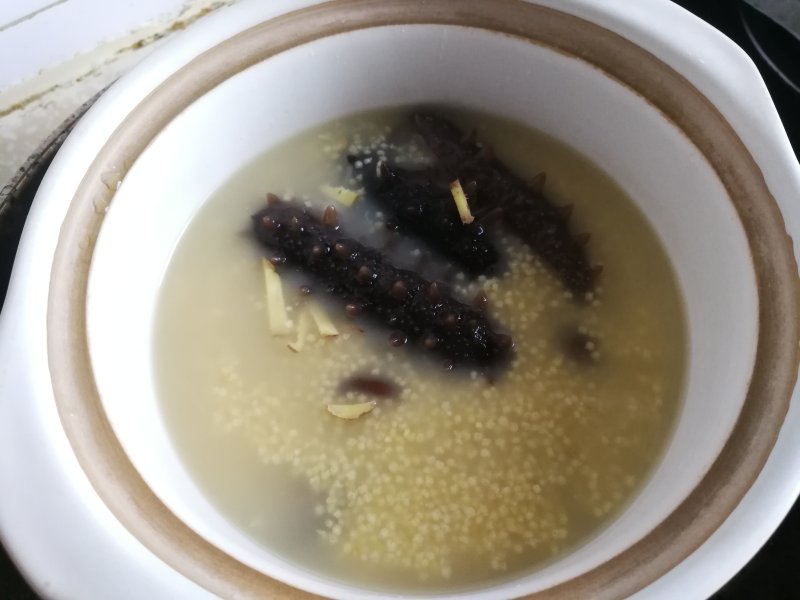 Steps for Cooking Sea Cucumber, Mushroom and Millet Porridge