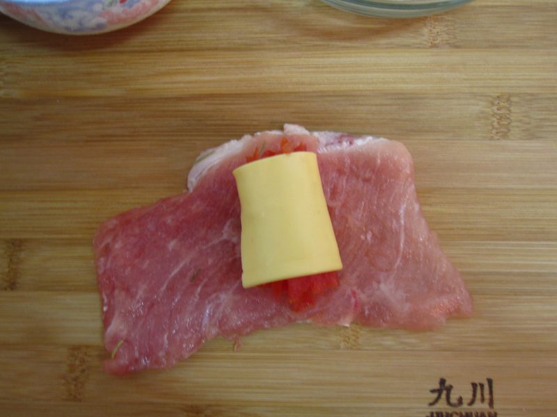 Steps for Making Cheese Pork Roll-Ups