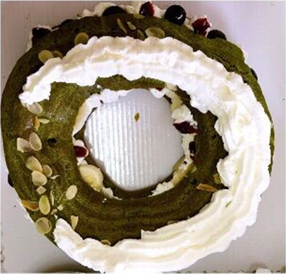 Steps for Making Matcha Flower Puff Cake