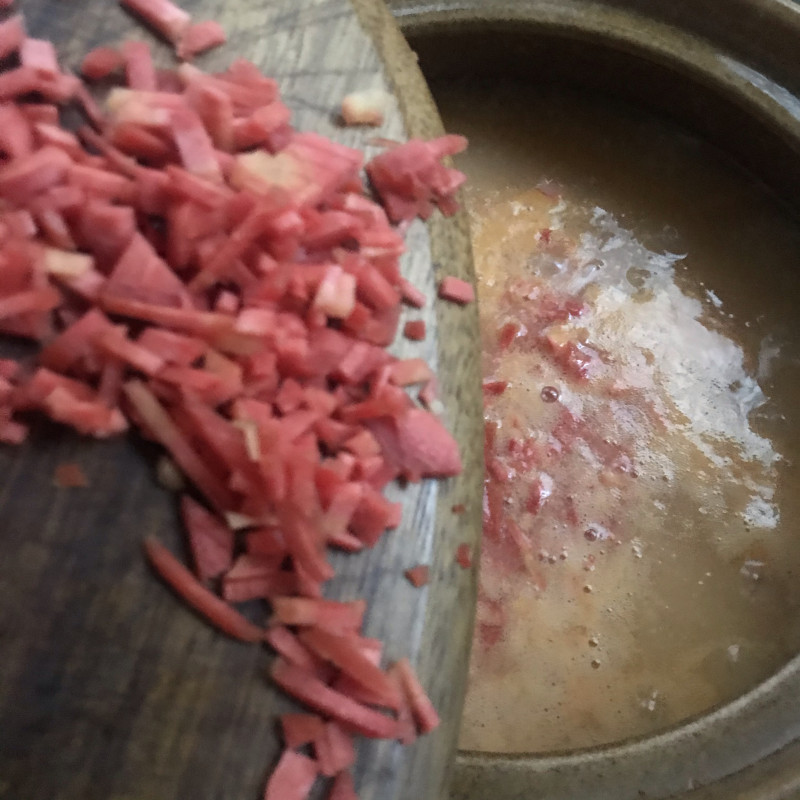 Steps for Making Shrimp and Vegetable Congee