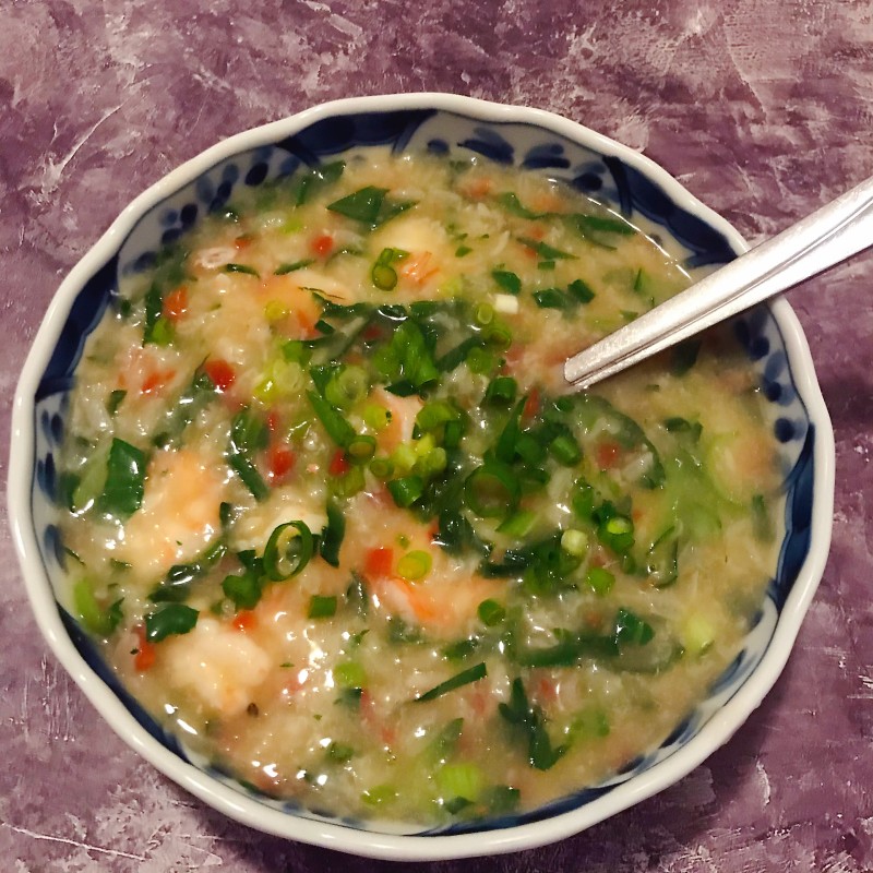 Shrimp and Vegetable Congee