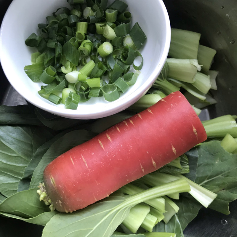 Steps for Making Shrimp and Vegetable Congee