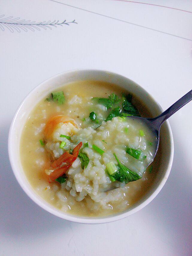 Shrimp Congee Making Steps