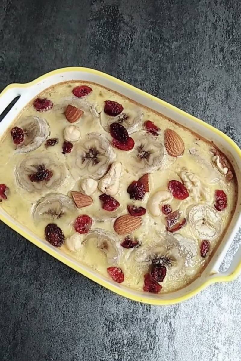 Breakfast Baked Banana Oatmeal