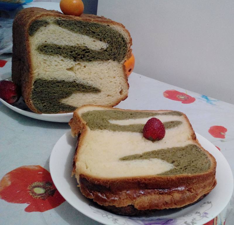 Bread Machine Version - [Green Tea Toast]