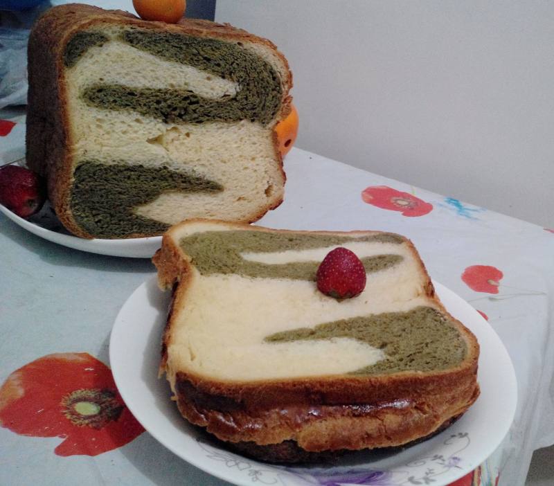 Bread Machine Version - [Green Tea Toast]