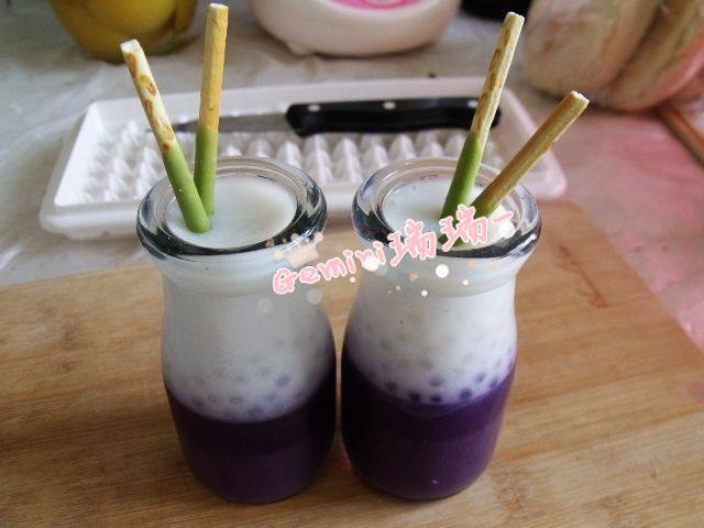 Steps for Making Purple Sweet Potato Sago Pudding