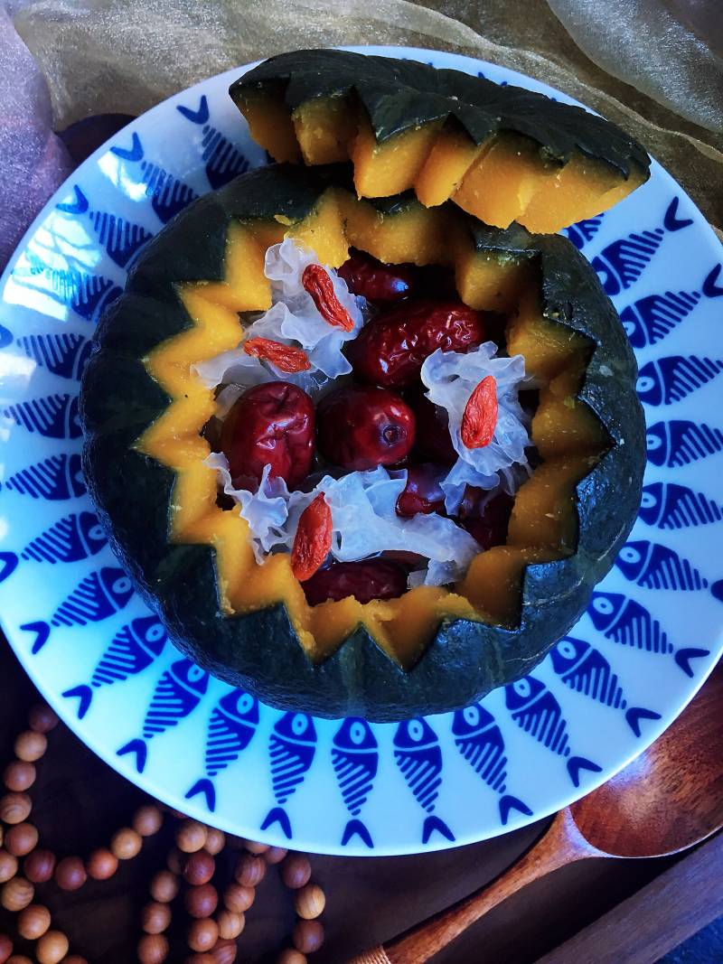 Pumpkin Soup with Tremella and Red Dates