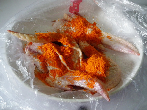 Steps for Making Chicken Wing Rice Wrap