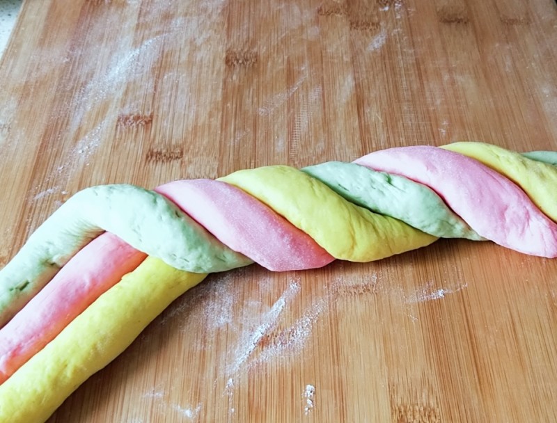 Steps for making Rainbow Vegetable Powder Bread