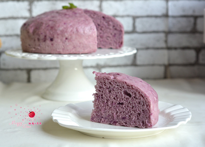 Purple Sweet Potato Steamed Cake