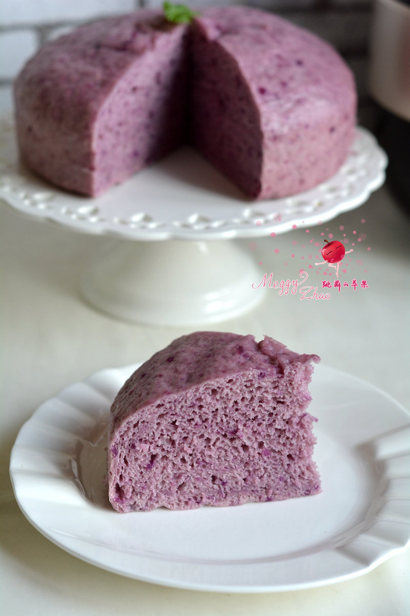 Purple Sweet Potato Steamed Cake