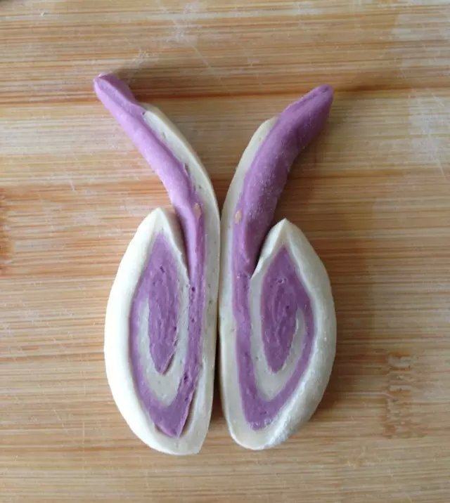 Steps for Making Purple Sweet Potato Butterfly Rolls