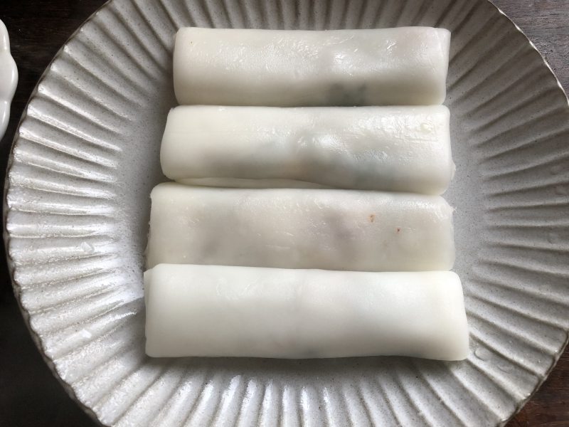 Steps for Making Char Siu Rice Noodle Rolls