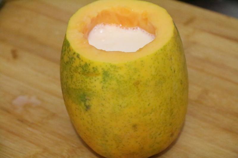 Steps to Make Milk Papaya Pudding