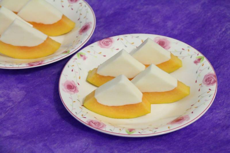 Steps to Make Milk Papaya Pudding