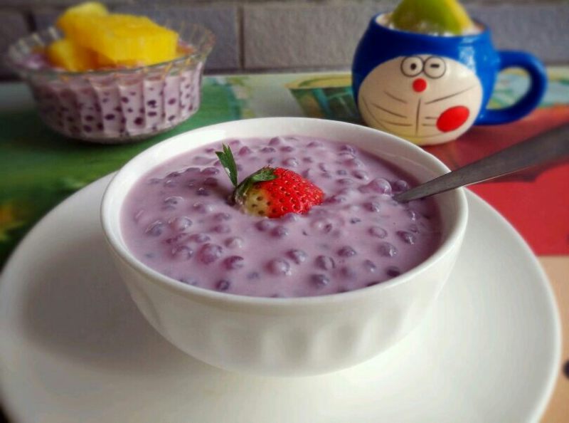 Purple Sweet Potato Coconut Tapioca Pudding