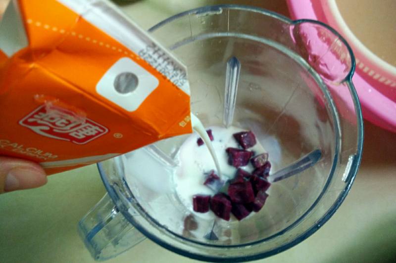 Steps for Making Purple Sweet Potato Coconut Tapioca Pudding