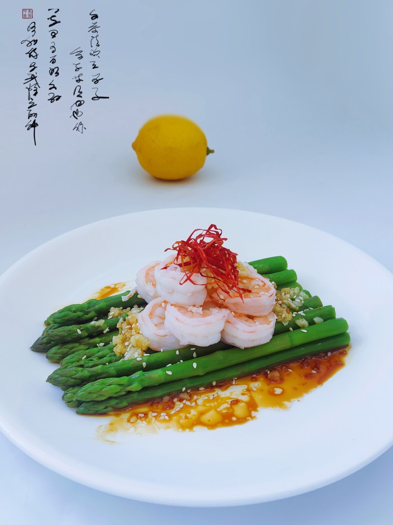 Garlic Asparagus Shrimp Steps