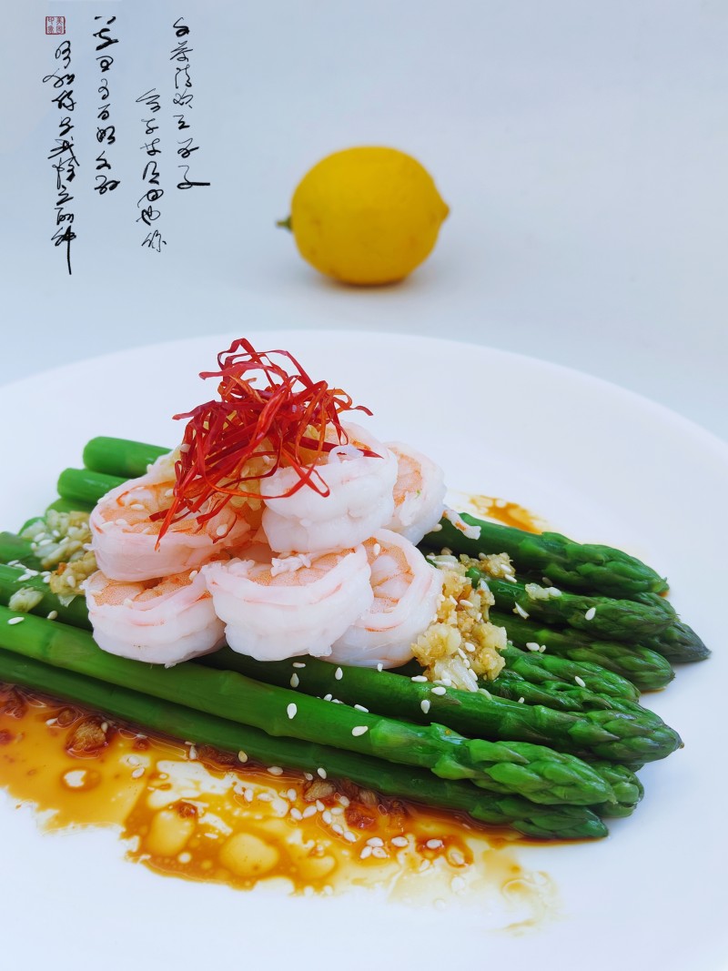 Garlic Asparagus Shrimp Steps