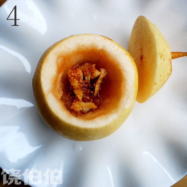 Detailed Steps for Poached Figs Stewed with Whole Snow Pears