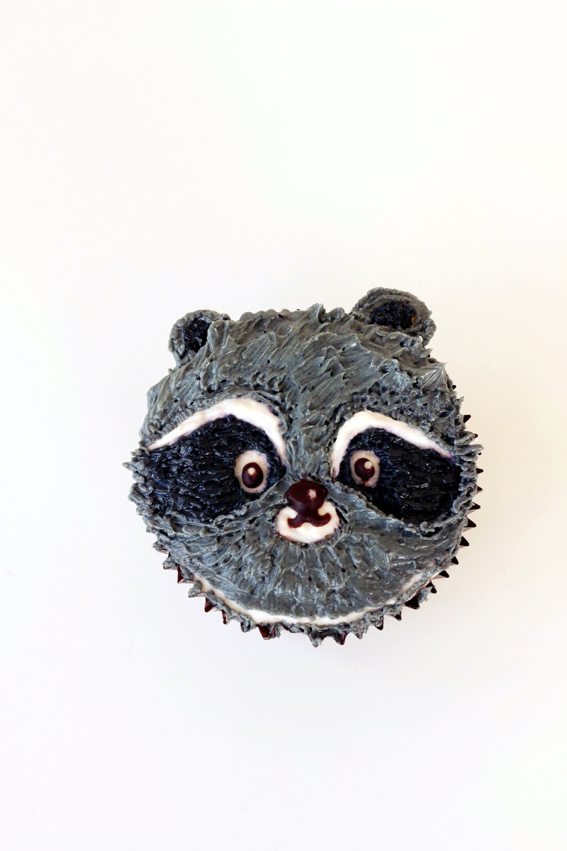 Raccoon Painted 3D Cake