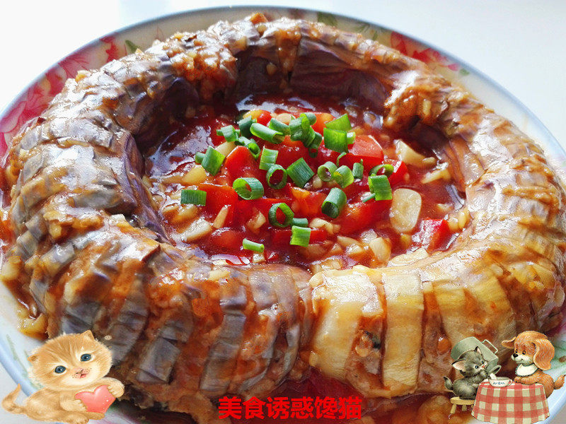 Steamed Minced Pork Stuffed Eggplant