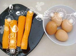 Steps for Making Carrot Egg Roll