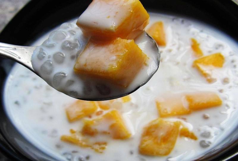 【Sweet Journey of Taste Buds】------------ Rich Coconut Milk Mango Sago Dessert