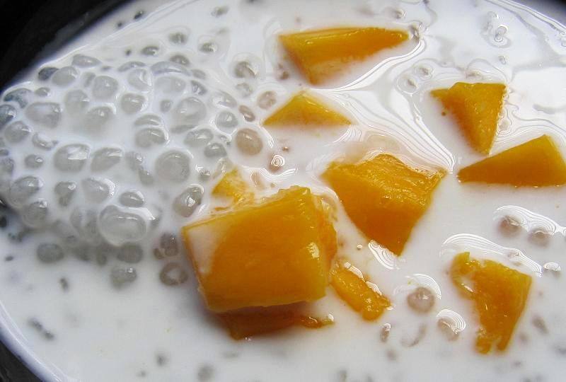 【Sweet Journey of Taste Buds】------------ Rich Coconut Milk Mango Sago Dessert Cooking Steps