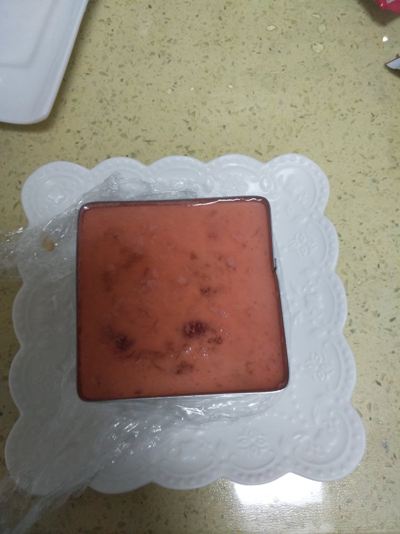 Cherry Mirror Mousse Making Steps