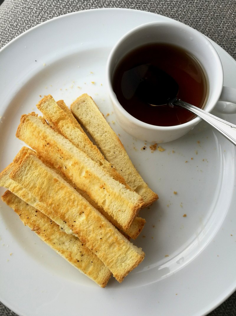 Steps for Making Garlic Toast Sticks