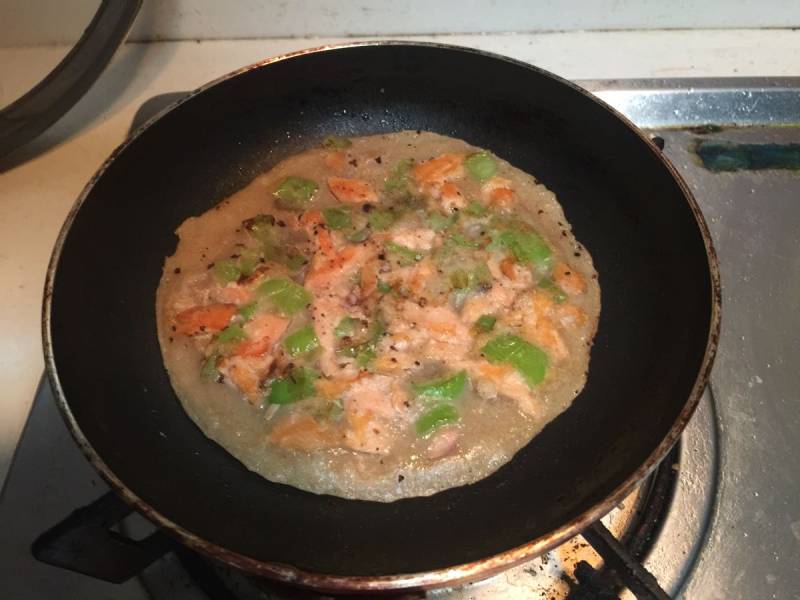 Steps for Making Salmon Buckwheat Pancakes