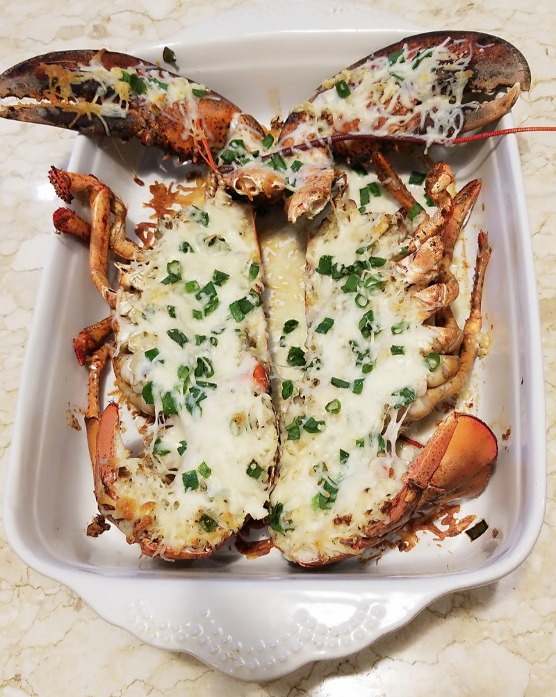 Garlic Cheese Baked Lobster Cooking Steps