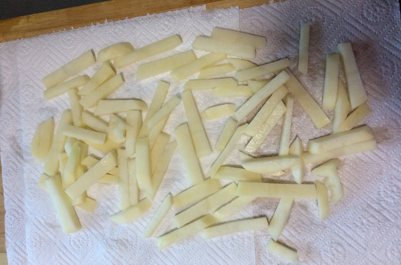 Steps for making Easy Air Fryer French Fries