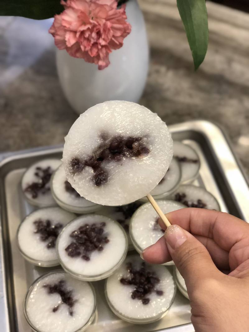 Coconut Milk Red Bean Pudding Making Steps