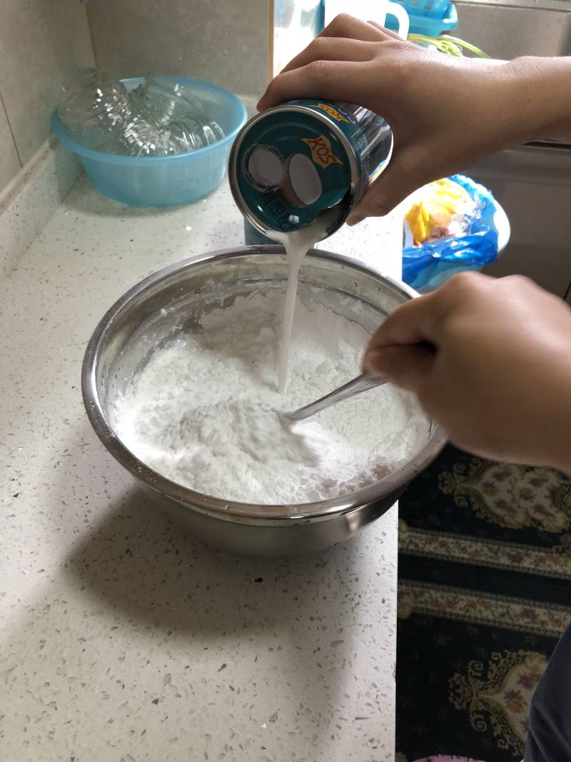 Coconut Milk Red Bean Pudding Making Steps