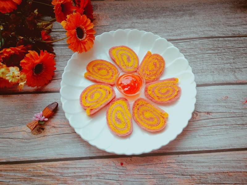 Steps for making Fried Bi-color Steamed Bread