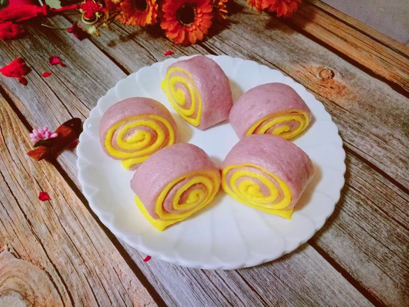 Steps for making Fried Bi-color Steamed Bread