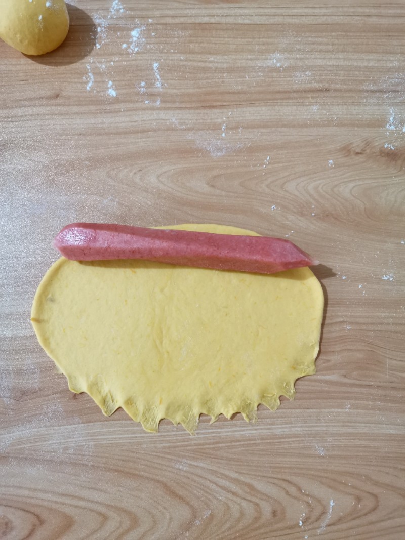 Steps for Making Pumpkin Hot Dog Bread