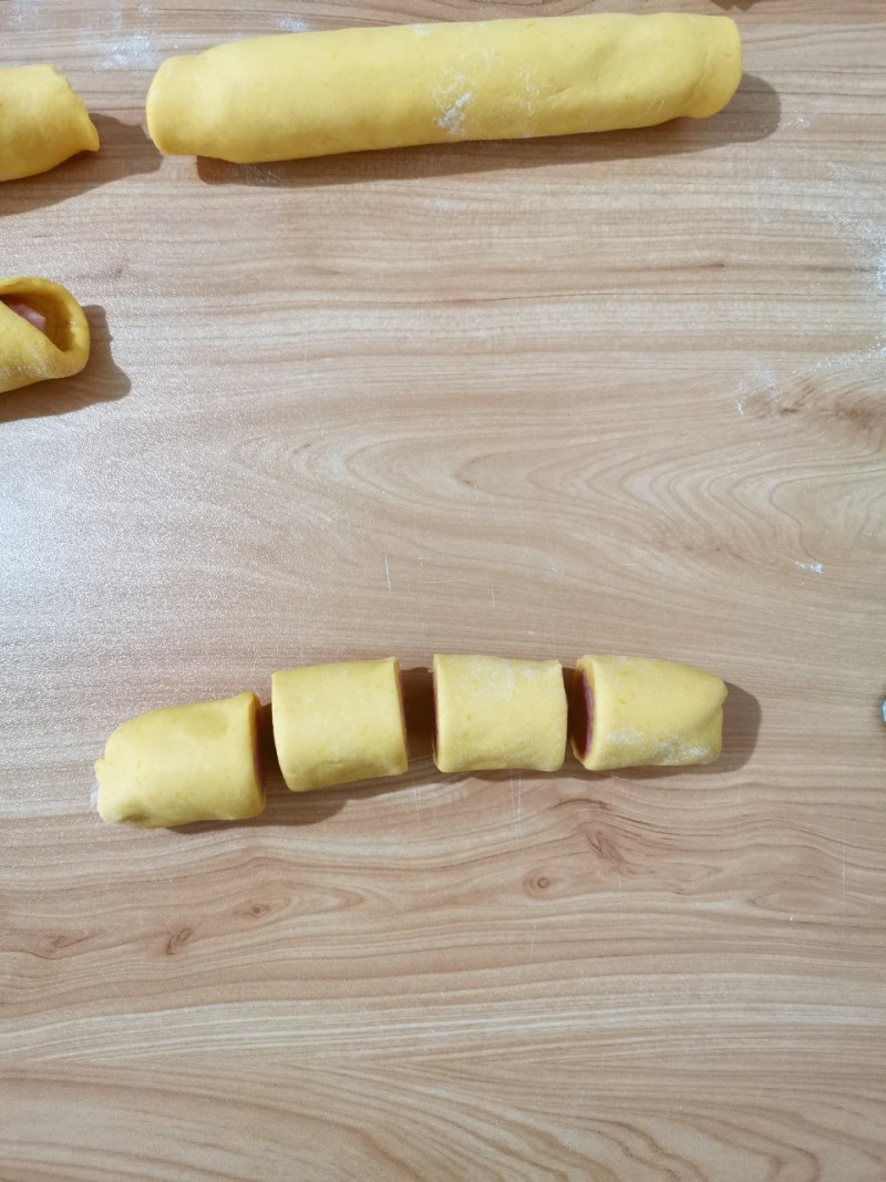 Steps for Making Pumpkin Hot Dog Bread