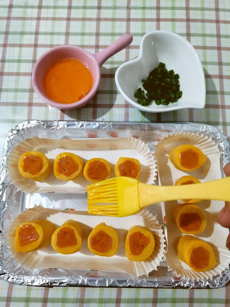 Steps for Making Pumpkin Hot Dog Bread