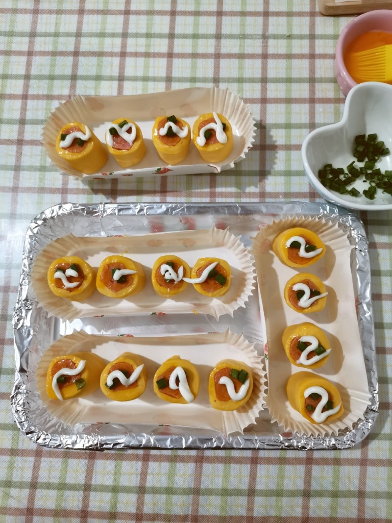 Steps for Making Pumpkin Hot Dog Bread