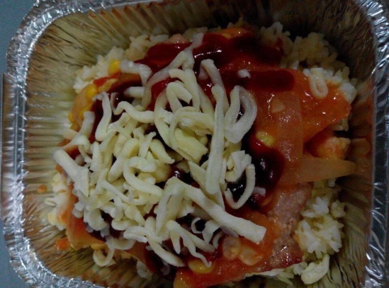 Steps for Baked Pork Chop Rice with Tomato Sauce