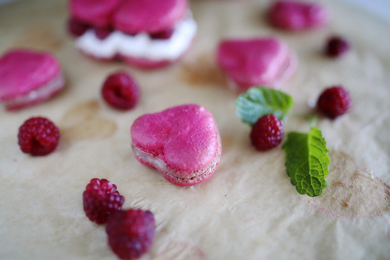 Peach Heart Vanilla Macarons - Qixi Festival Special Step by Step