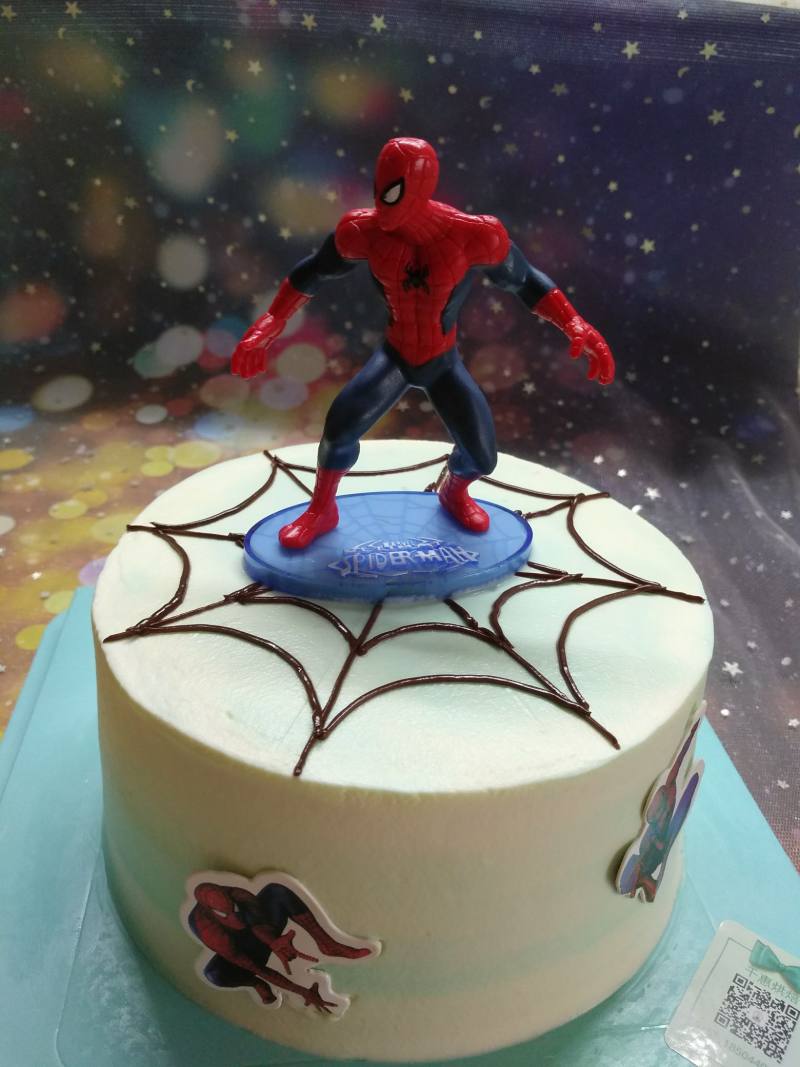 Spiderman Cake Making Steps