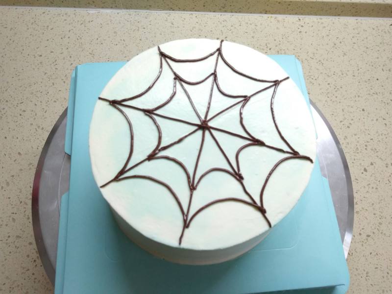 Spiderman Cake Making Steps