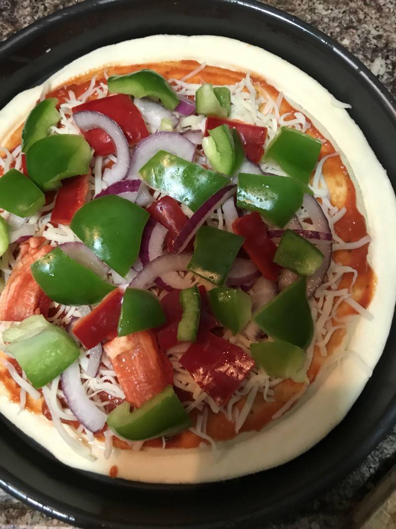 Pizza making steps